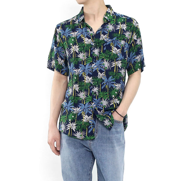 빌리버스 남자 반팔 셔츠 BBI053 시원한 남성 패턴 일반핏 여름 남방