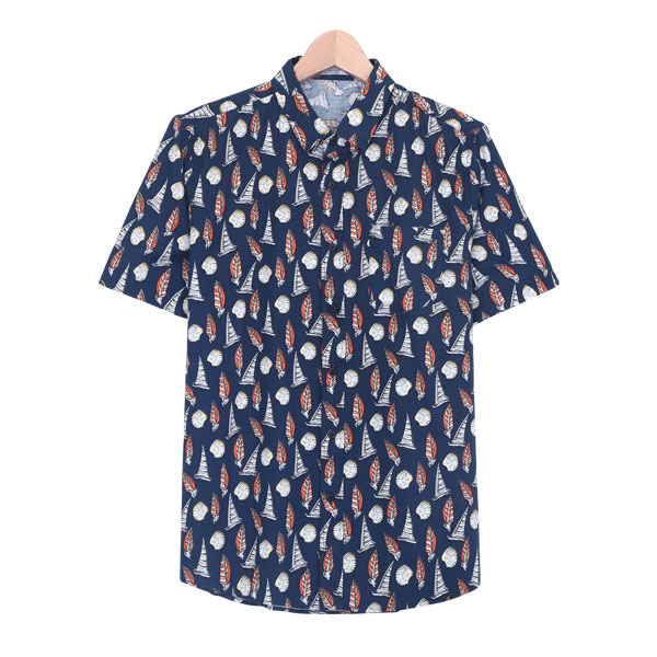 빌리버스 남성 반팔 셔츠 BBI052 패턴 셔츠 여름 남방