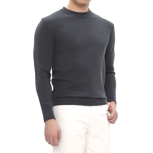 빌리버스 남성 머슬핏 니트 스판 라운드 긴팔 티셔츠 BTS022