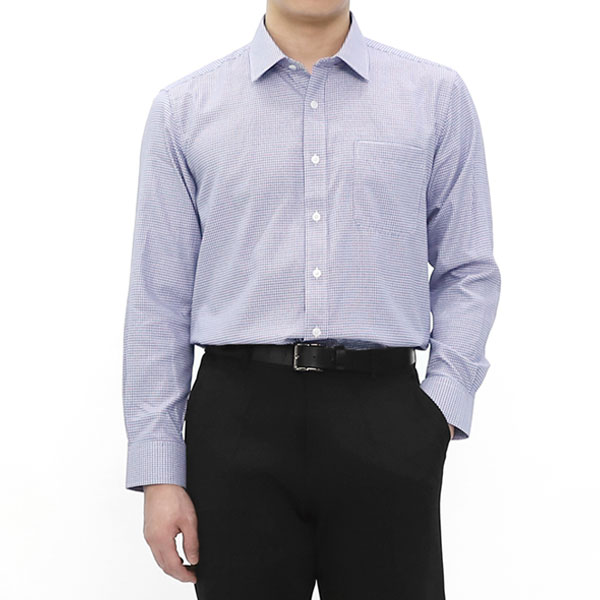 빌리버스 남자 셔츠 체크 와이셔츠 일반핏 긴팔 남방 BSH211