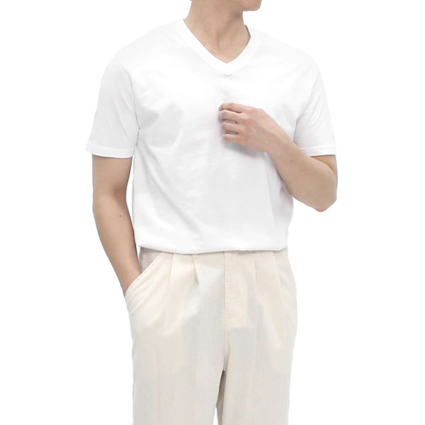 빌리버스 남성 반팔티 반소매 30수 브이넥 면 티셔츠 기본티 BHZ018